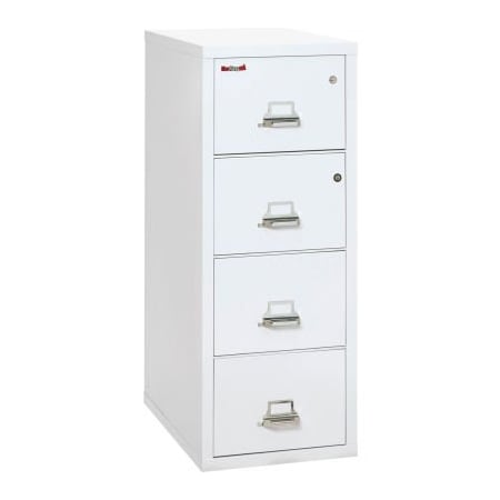 Fire King Fireking Fireproof 4 Drawer Vertical Safe-In-File Legal 20-13/16"Wx31-9/16"Dx52-3/4"H Arctic White 4-2131-CAWSF